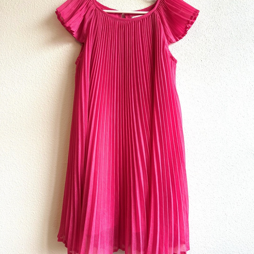H&M Vibrant Pink Pleated Kids Dress
